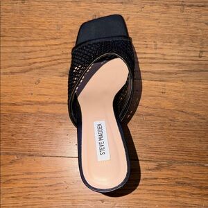 Steve Madden Black Mesh Women's Mules
